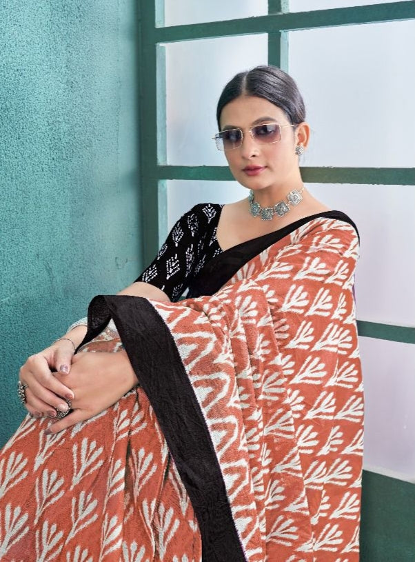 Beautiful Designer Soft Pure Cotton Saree