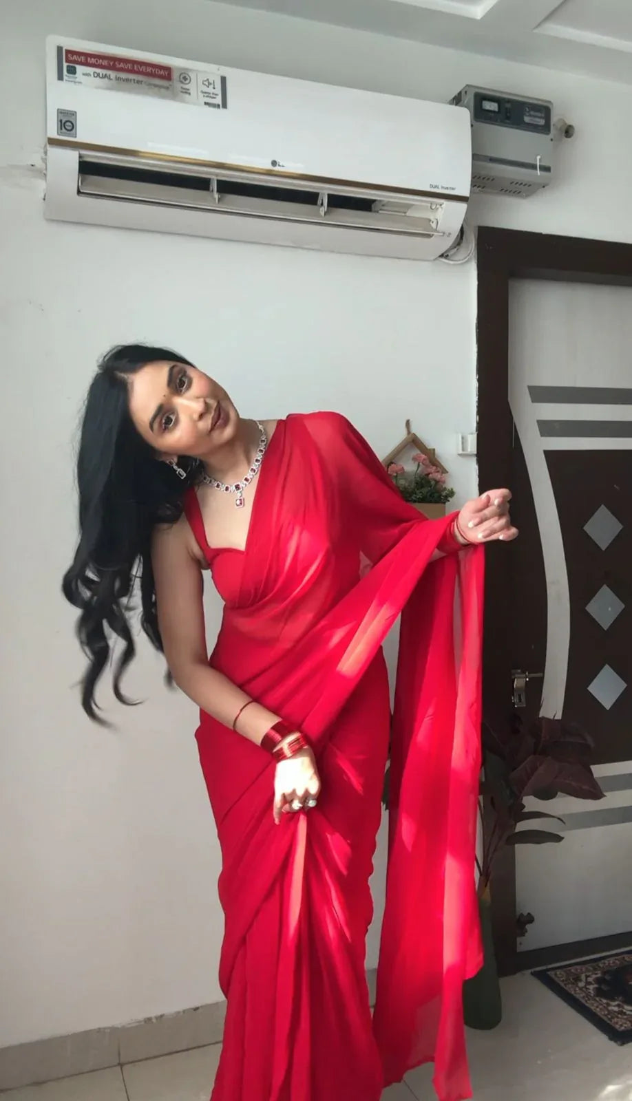 Beautiful Designer Pure Soft Georgette Ready to Wear Saree