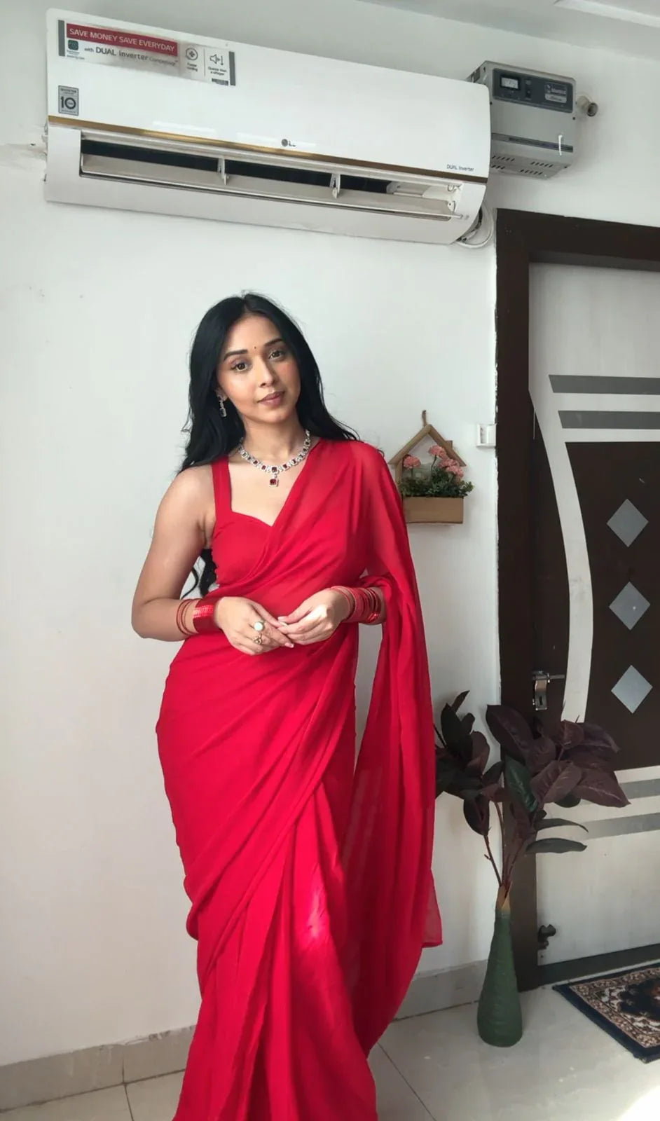 Beautiful Designer Pure Soft Georgette Ready to Wear Saree