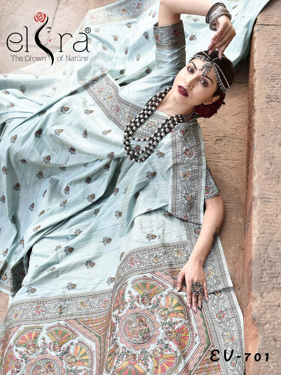 Beautiful Designer Pure Tussar Silk Madhubani Work Saree