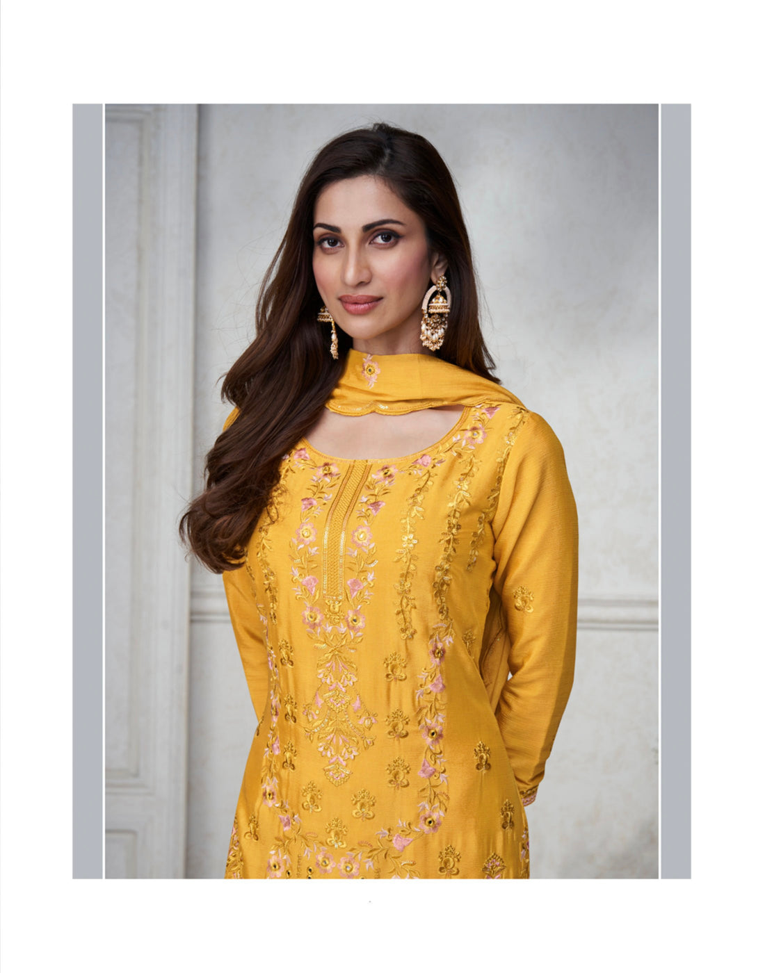 Designer Occasion Wear Premium Chinnon Silk Salwar Suit
