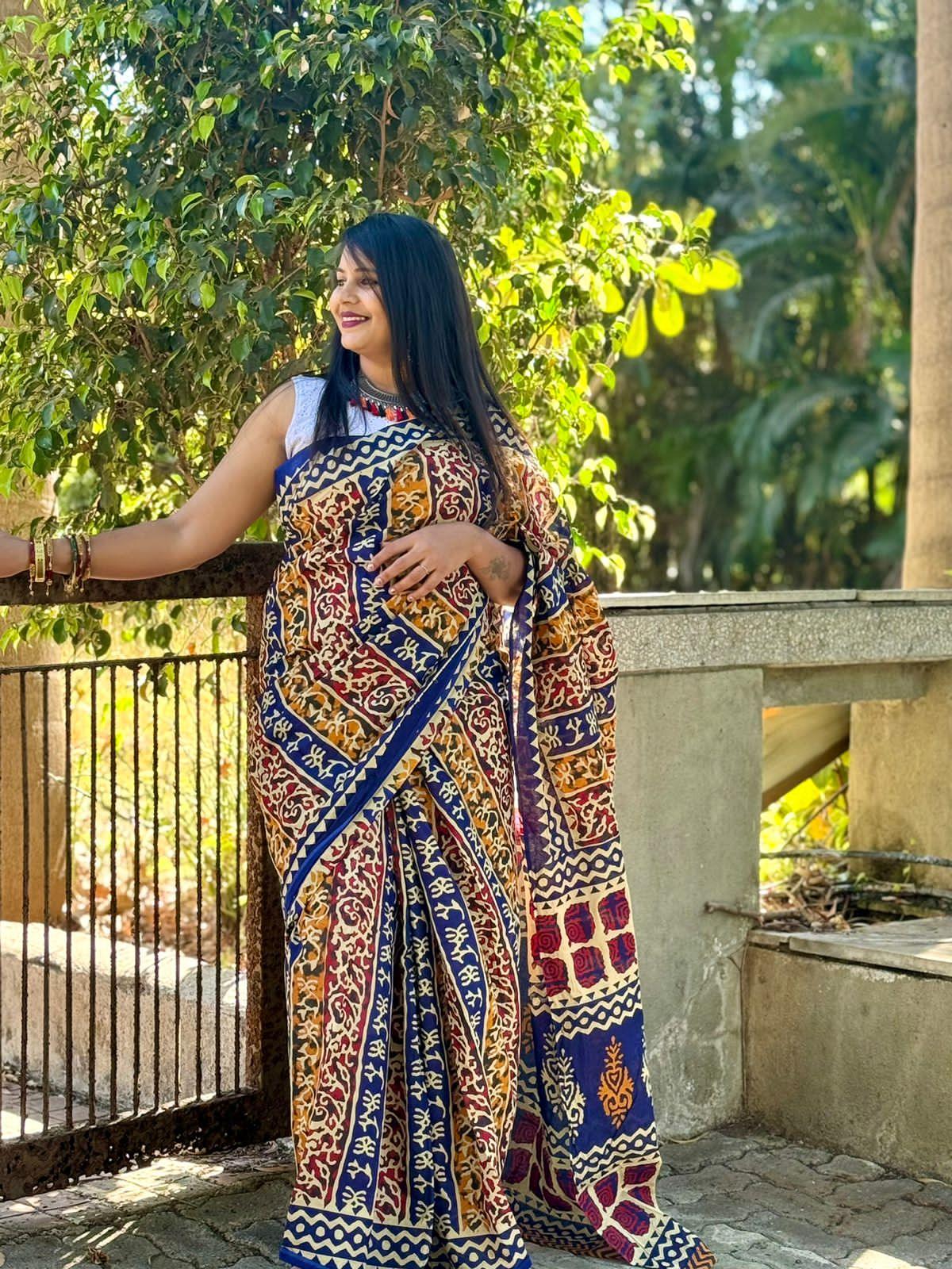 Beautiful Designer Soft Pure Mulmul Cotton Saree