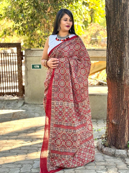 Beautiful Designer Soft Pure Mulmul Cotton Saree