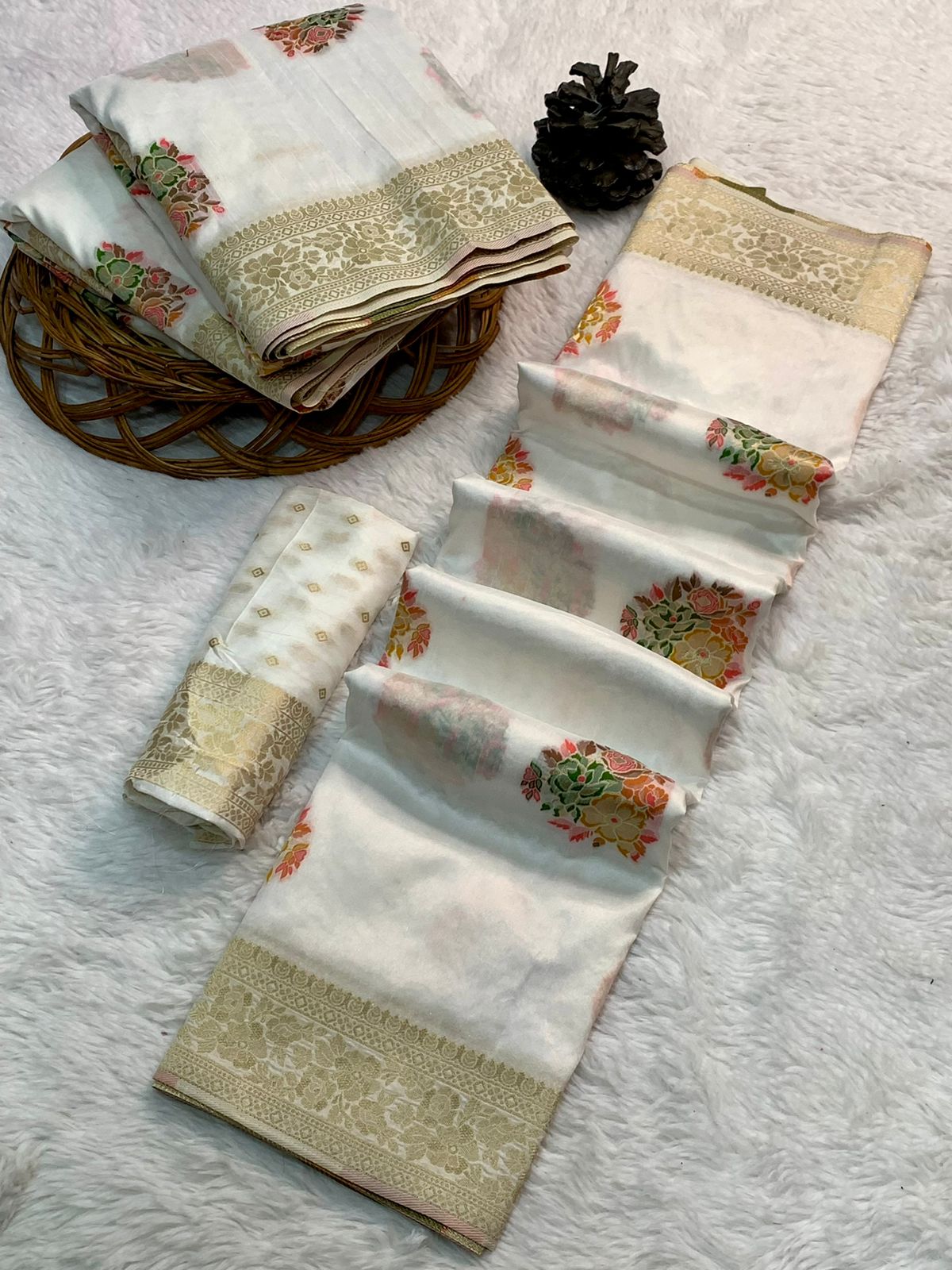 Beautiful Designer Kanchipuram Pure Silk Handloom Saree