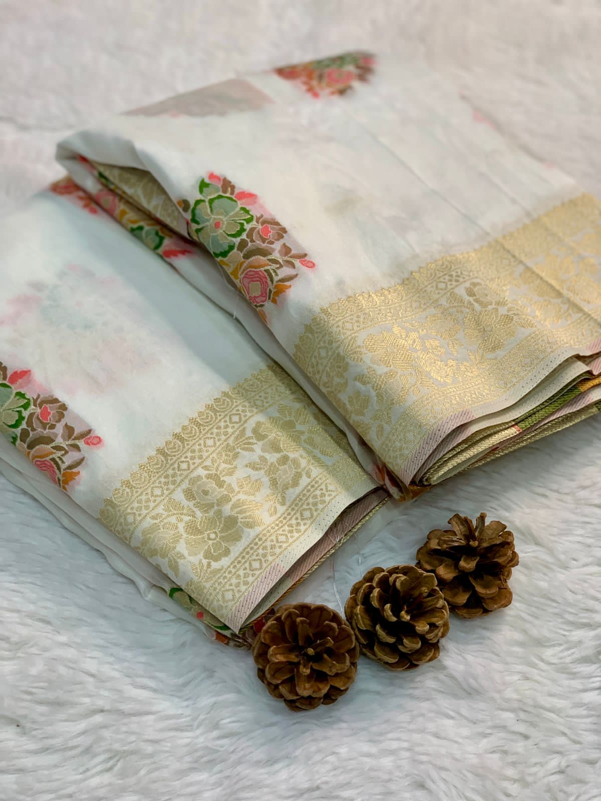 Beautiful Designer Kanchipuram Pure Silk Handloom Saree