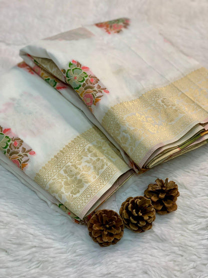 Beautiful Designer Kanchipuram Pure Silk Handloom Saree
