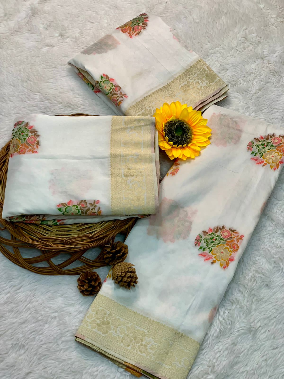 Beautiful Designer Kanchipuram Pure Silk Handloom Saree