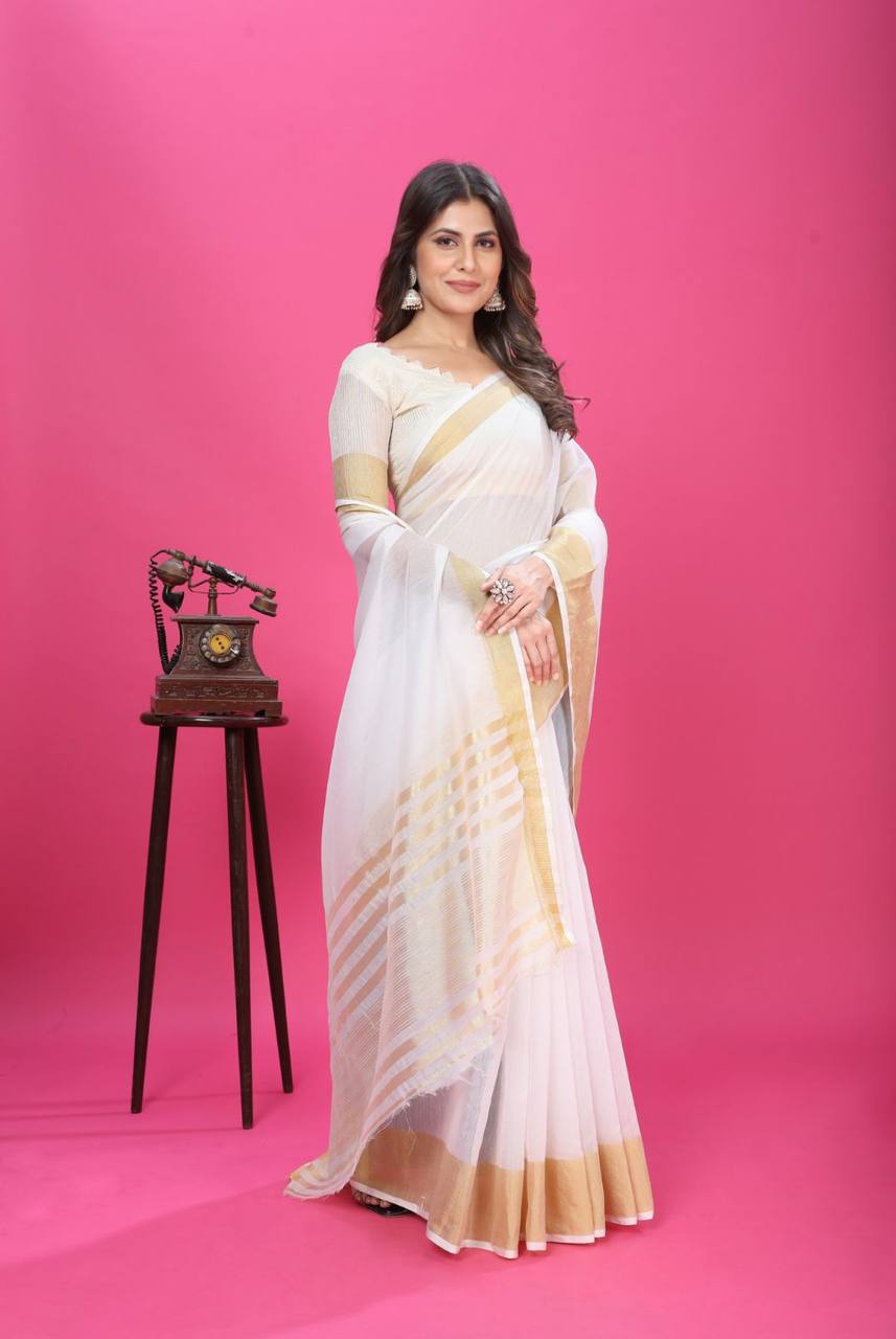 Beautiful Designer Summer Special Pure Cotton Saree