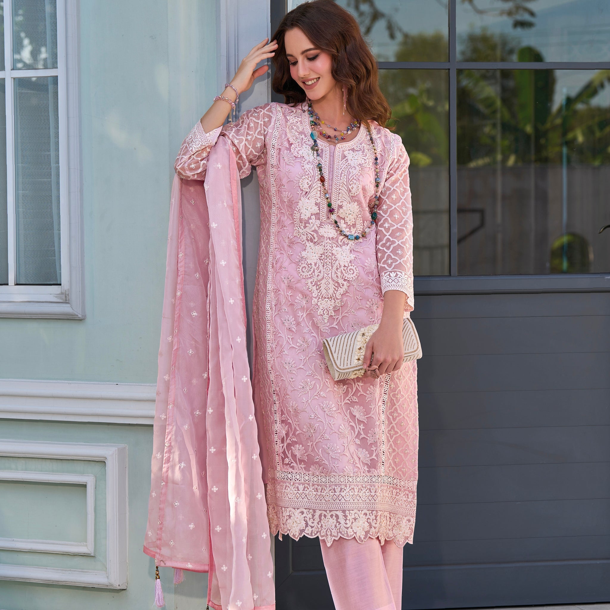 Beautiful Designer Occasion Wear Soft Organza Salwar Suit