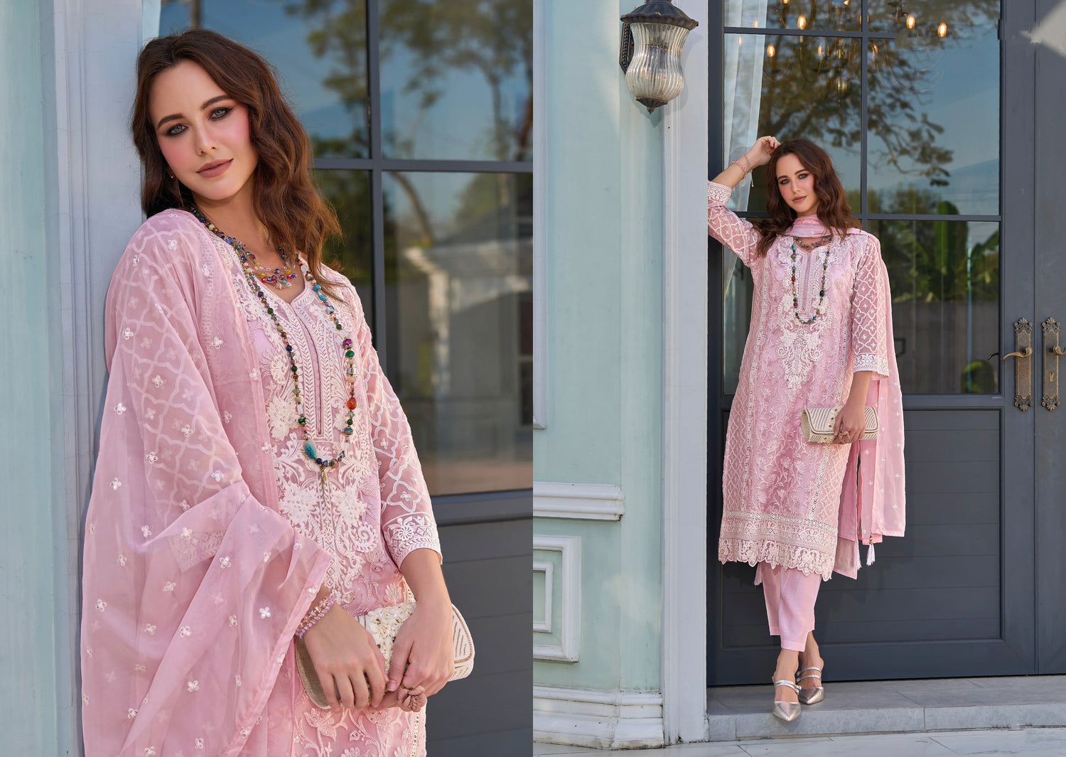 Beautiful Designer Occasion Wear Soft Organza Salwar Suit