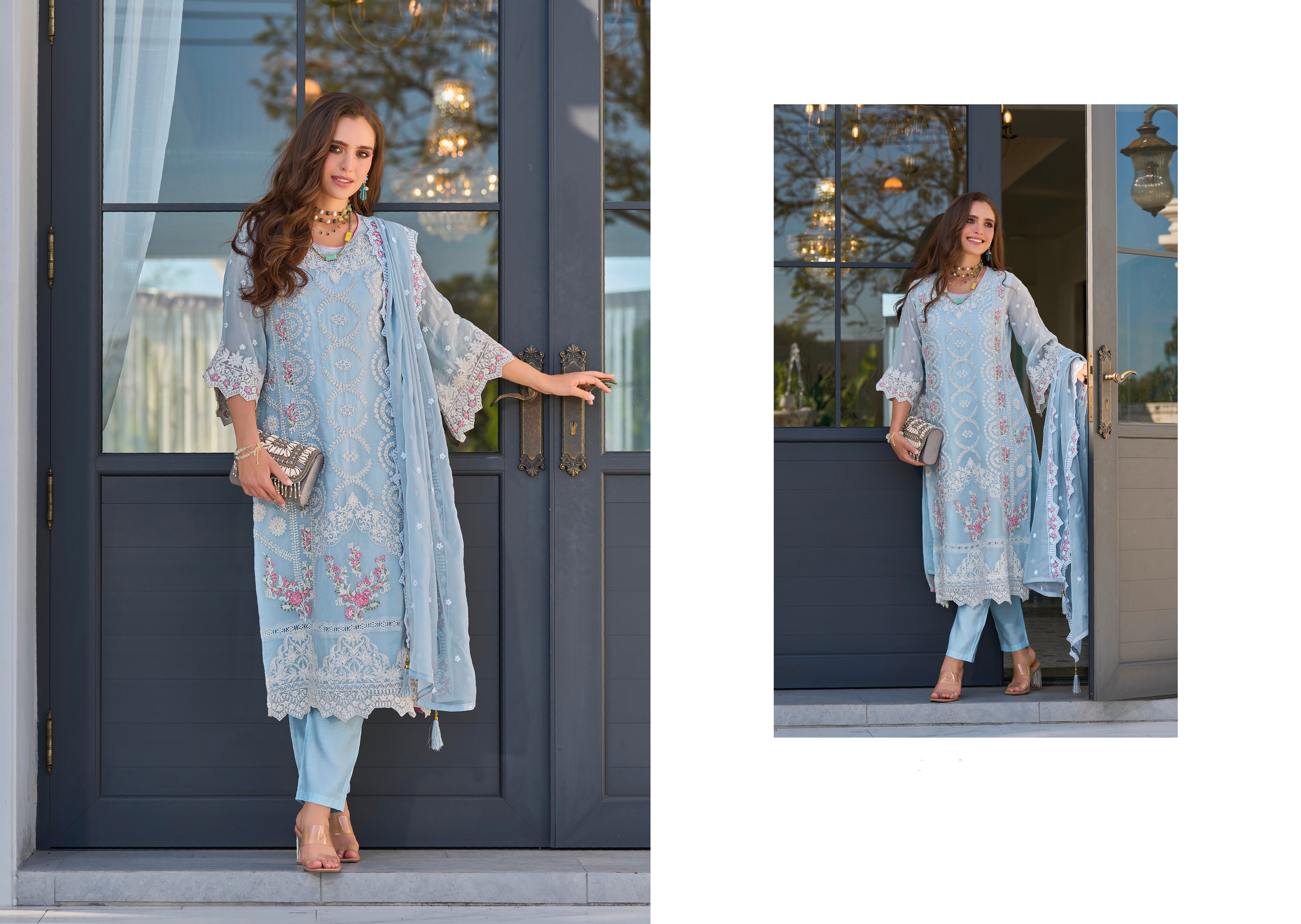 Beautiful Designer Occasion Wear Soft Organza Salwar Suit