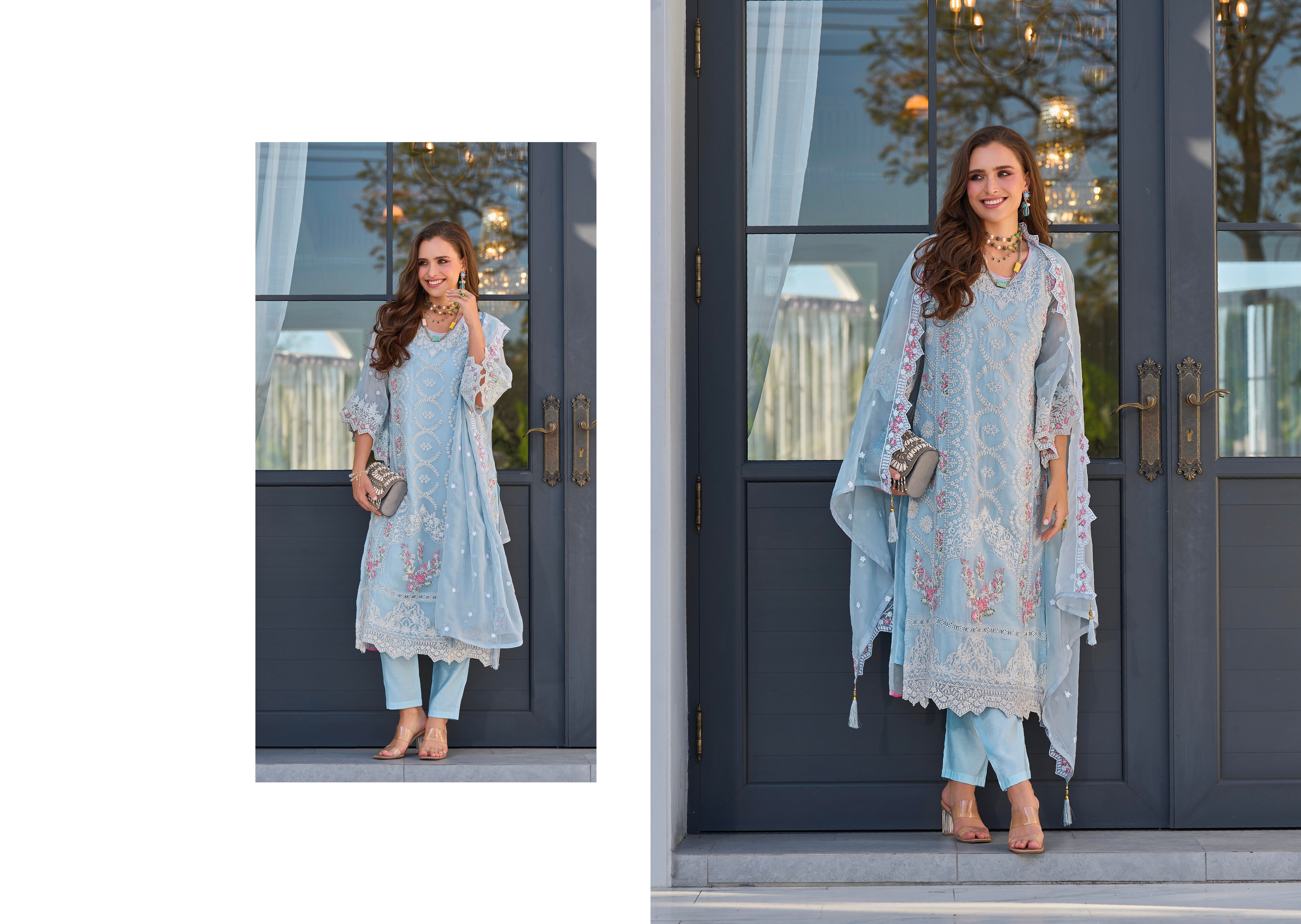 Beautiful Designer Occasion Wear Soft Organza Salwar Suit