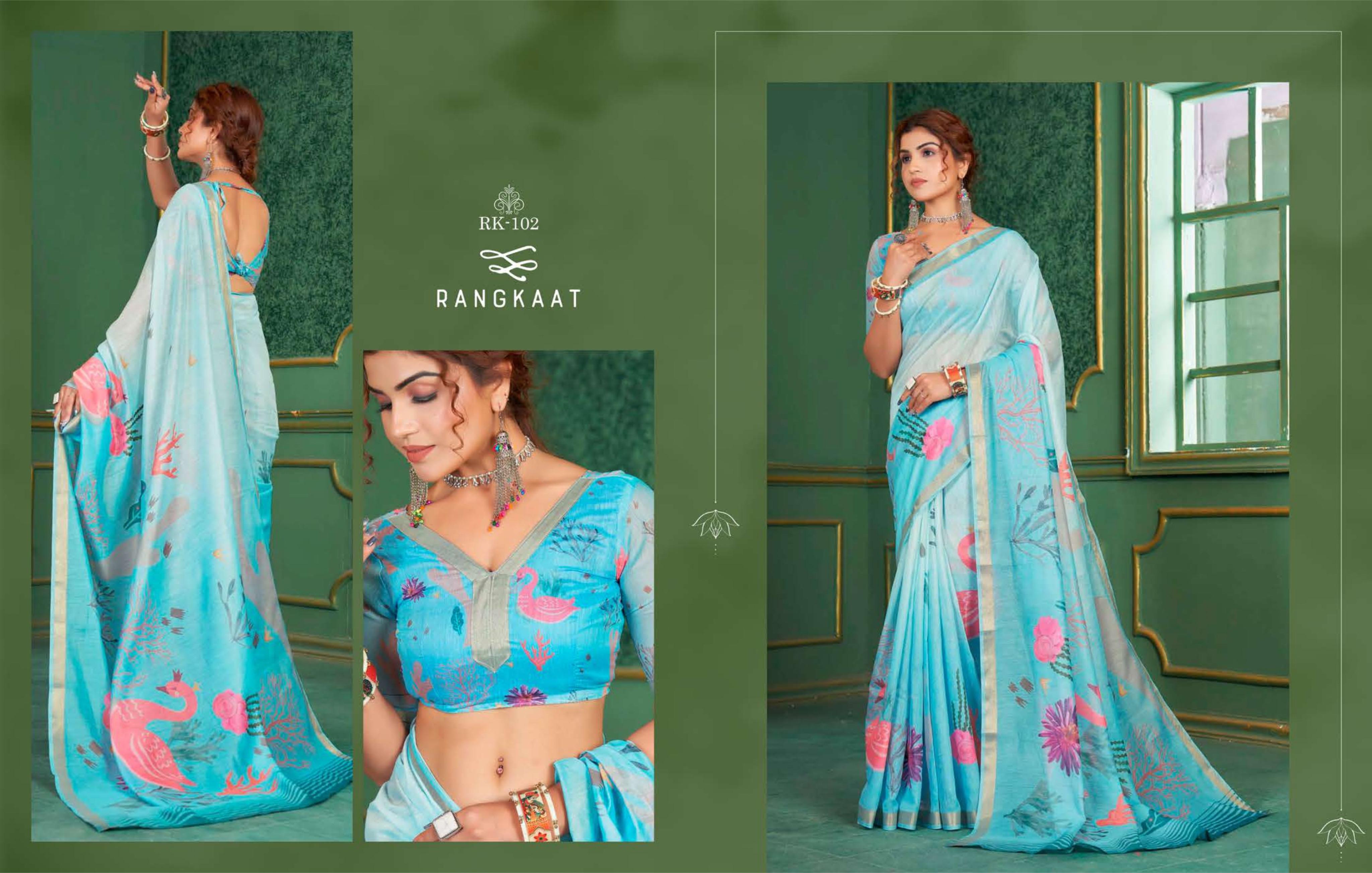 Beautiful Designer Soft Rangkaat Chanderi Cotton Saree