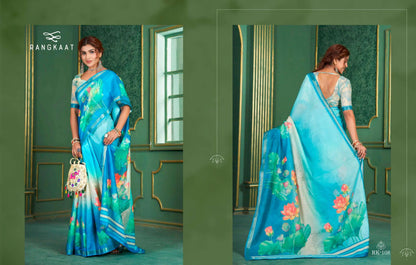Beautiful Designer Soft Rangkaat Chanderi Cotton Saree