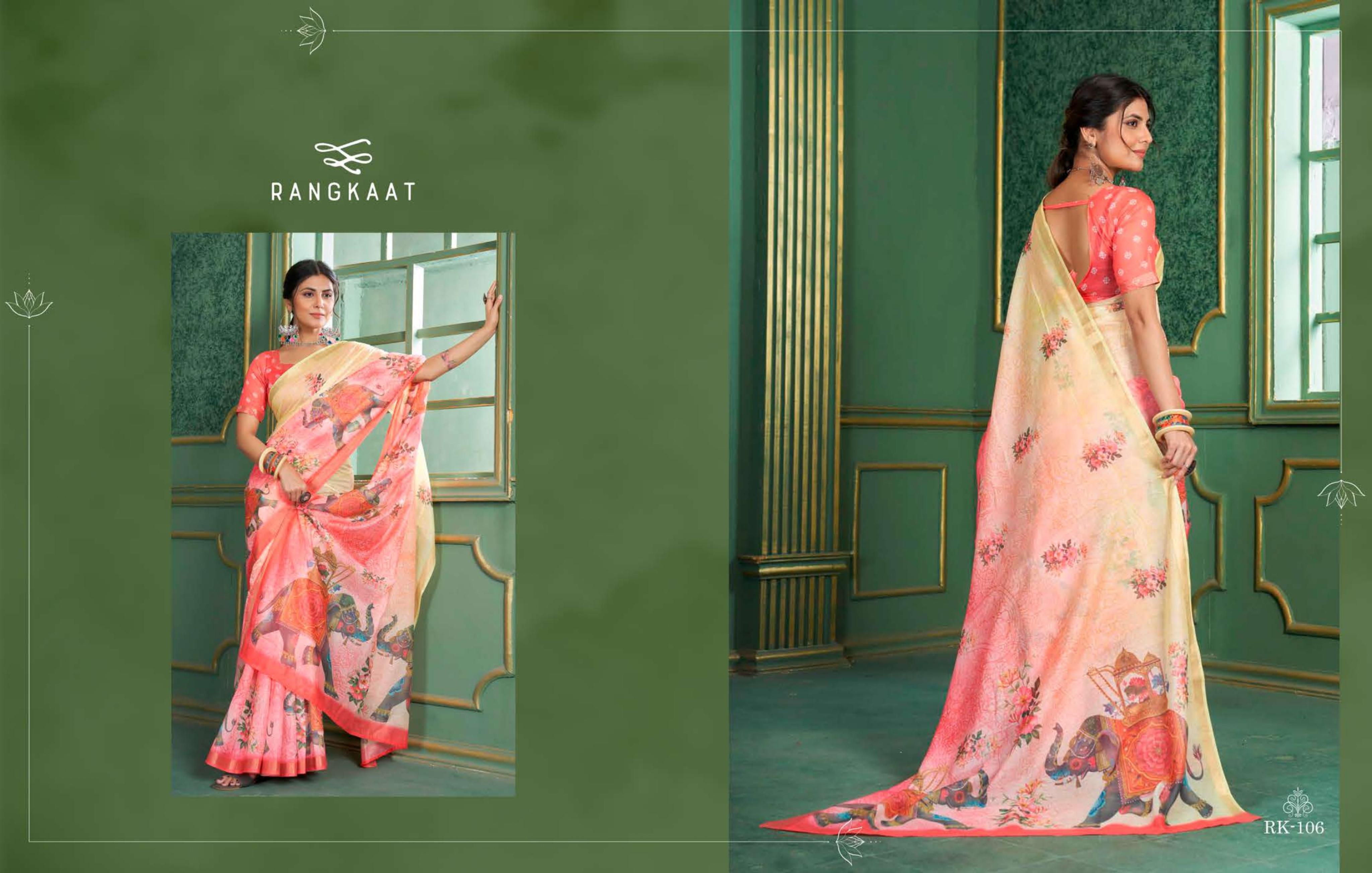 Beautiful Designer Soft Rangkaat Chanderi Cotton Saree