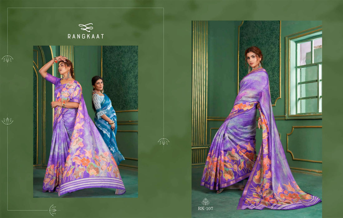 Beautiful Designer Soft Rangkaat Chanderi Cotton Saree