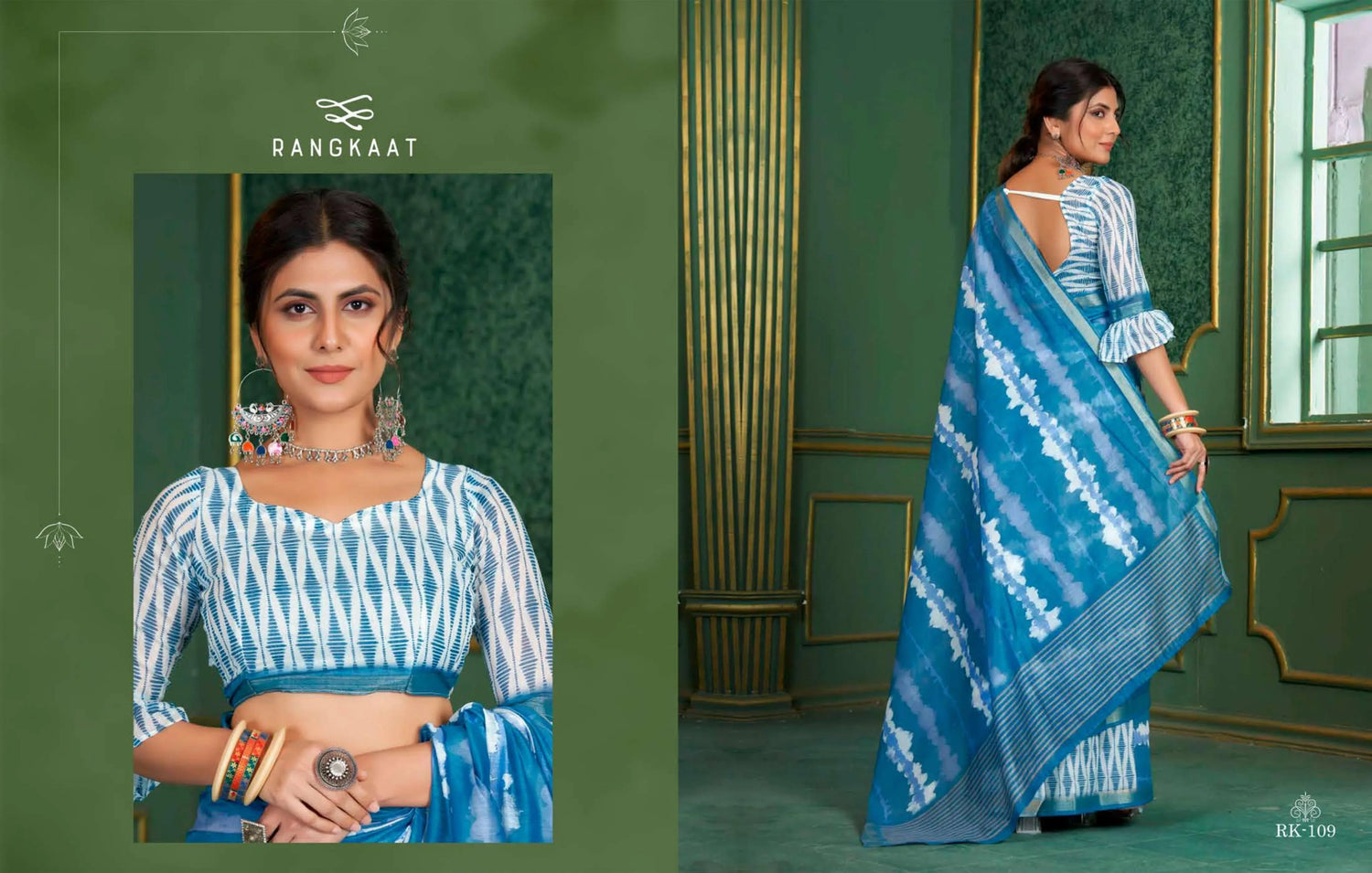 Beautiful Designer Soft Rangkaat Chanderi Cotton Saree