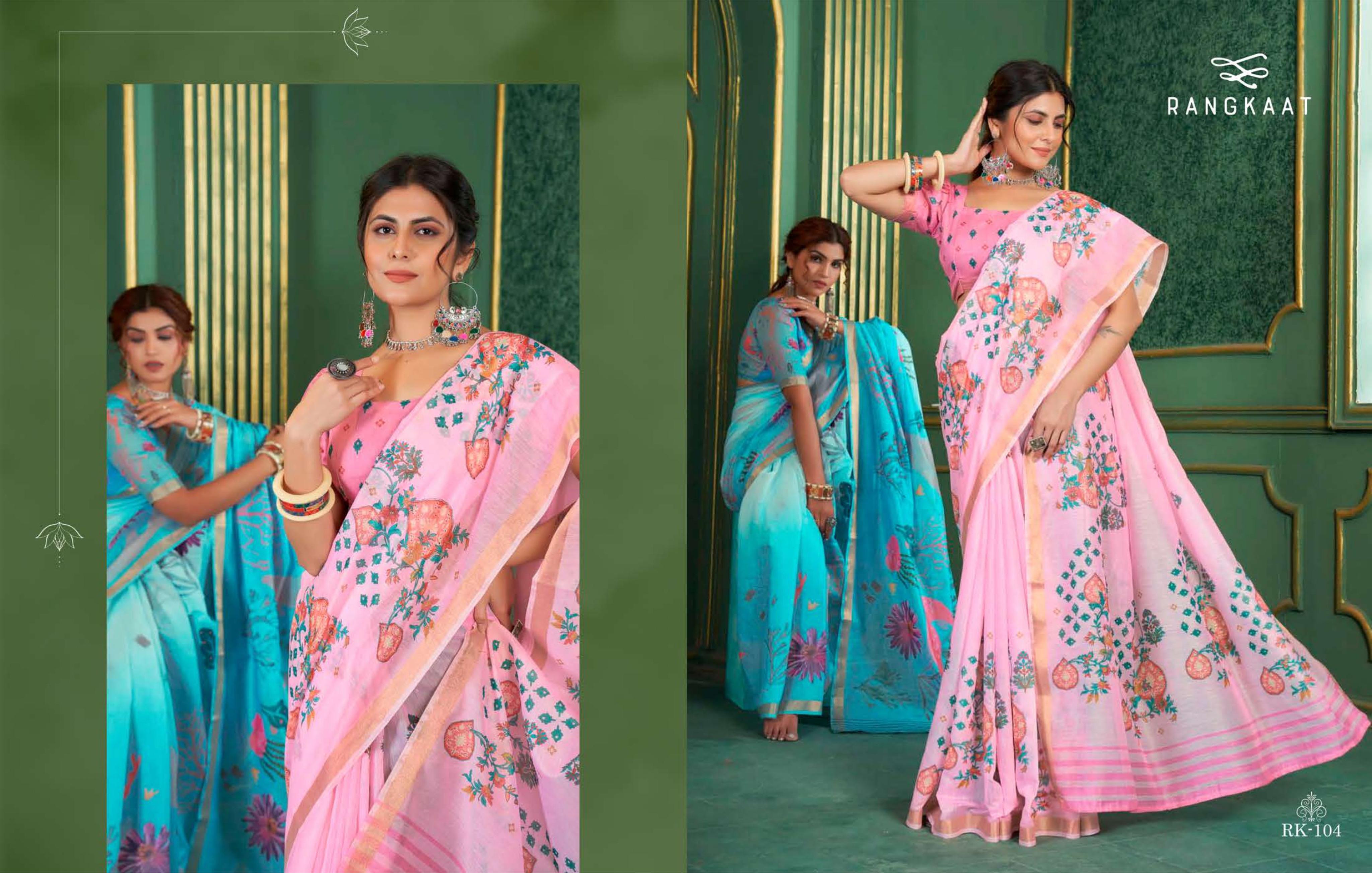 Beautiful Designer Soft Rangkaat Chanderi Cotton Saree