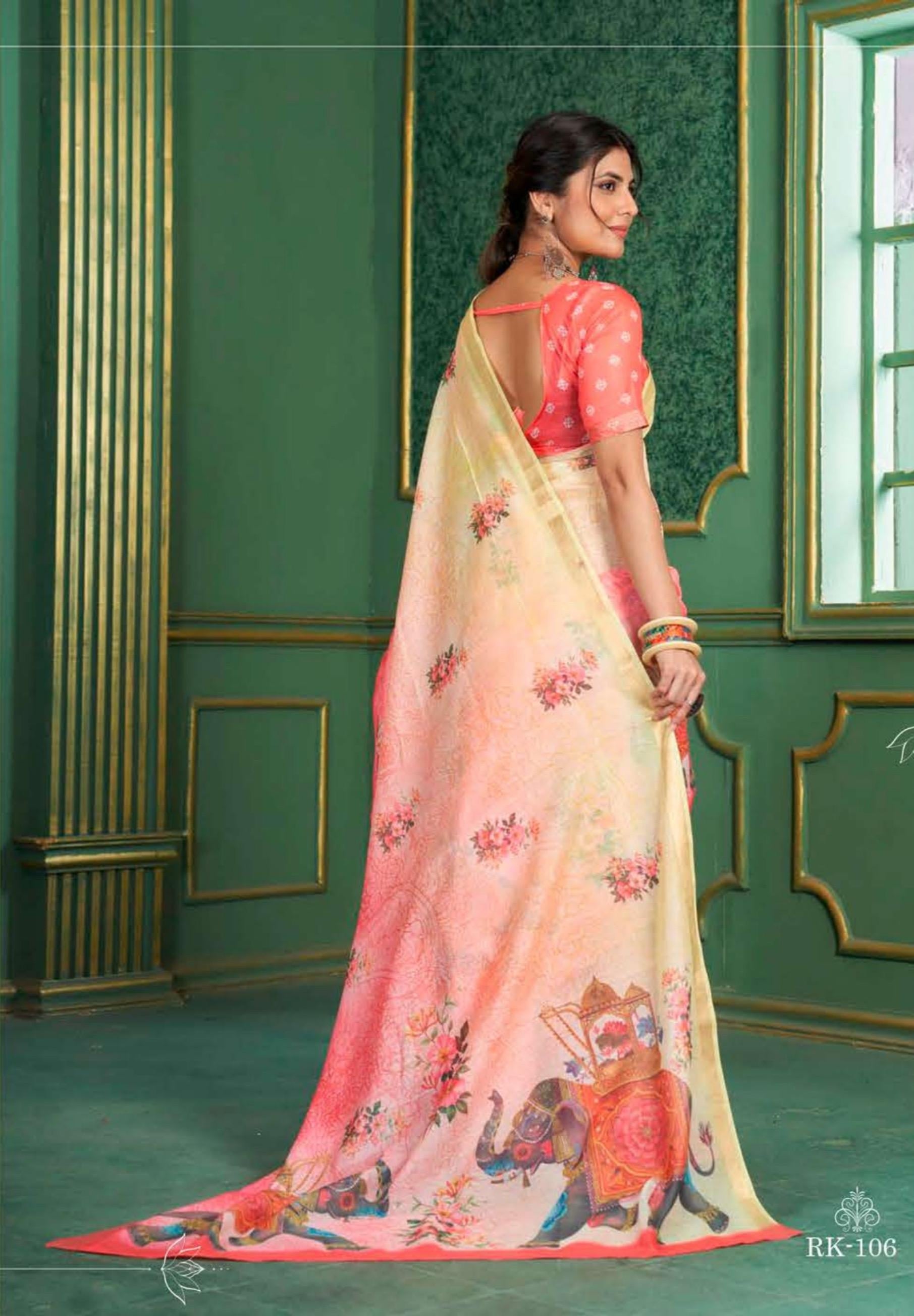 Beautiful Designer Soft Rangkaat Chanderi Cotton Saree