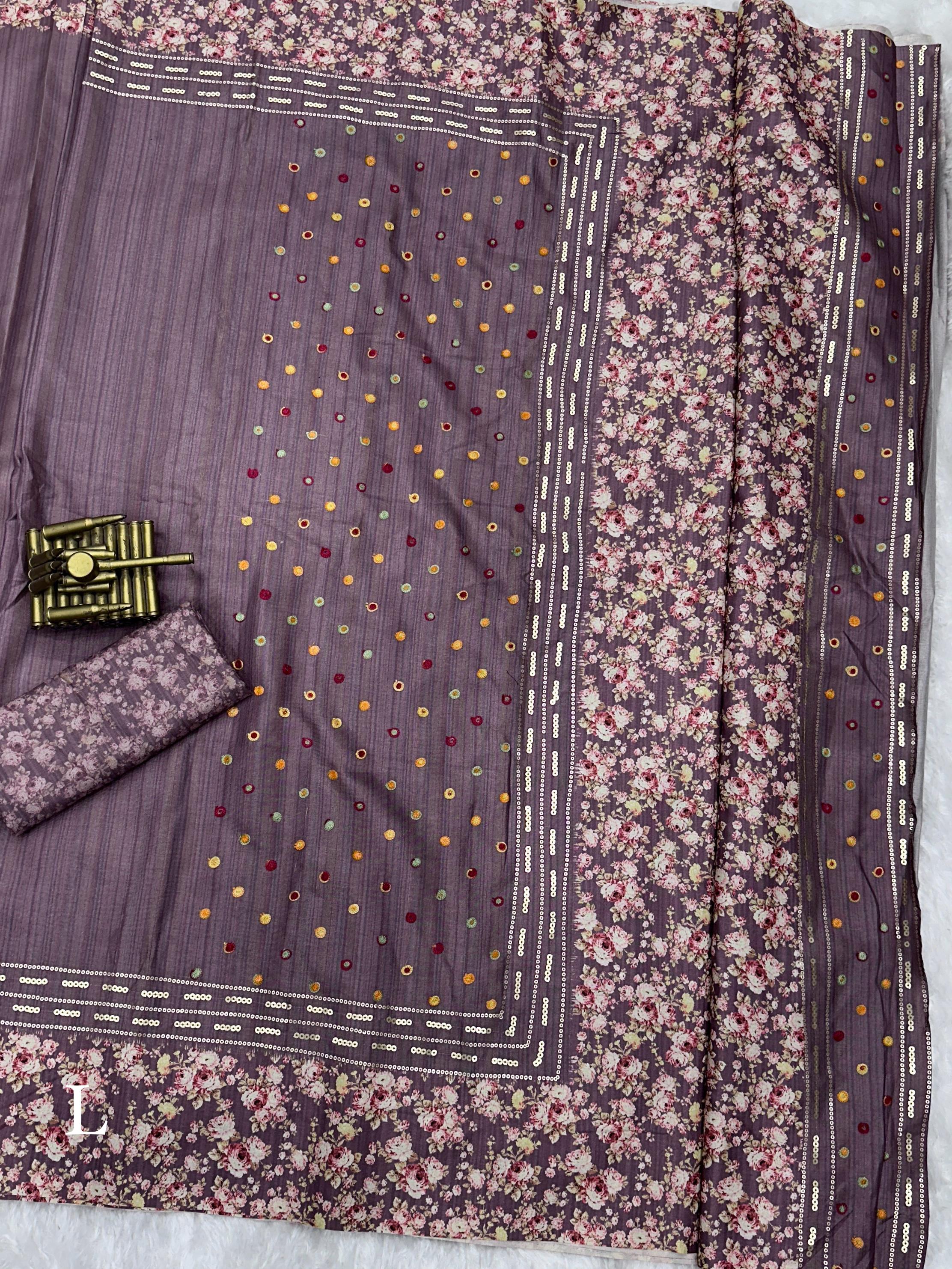 Beautiful Designer Soft Tusser Cotton Saree