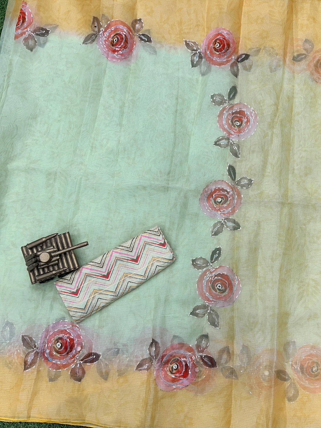 Beautiful Designer Jiyana Soft Cotton Silk Saree