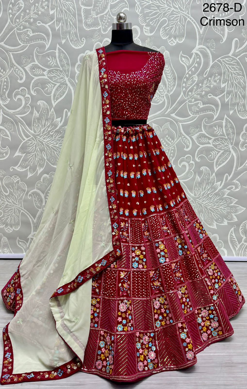 Beautiful Designer Bridal Georgette Lehenga Choli