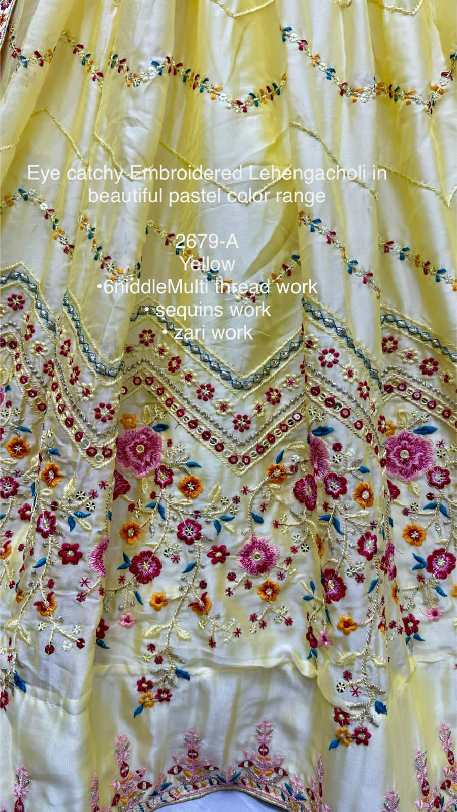 Beautiful Designer Bridal Rangoli Silk Lehenga Choli