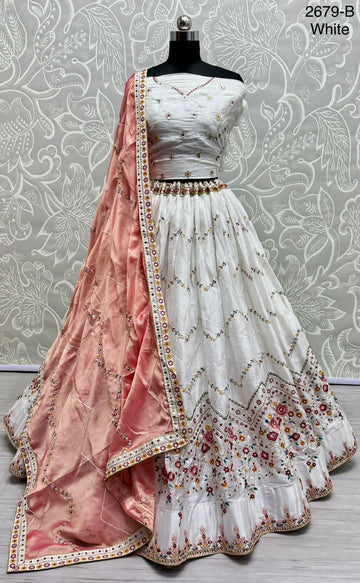 Beautiful Designer Bridal Rangoli Silk Lehenga Choli