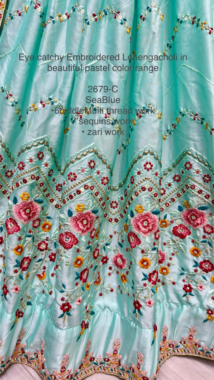 Beautiful Designer Bridal Rangoli Silk Lehenga Choli