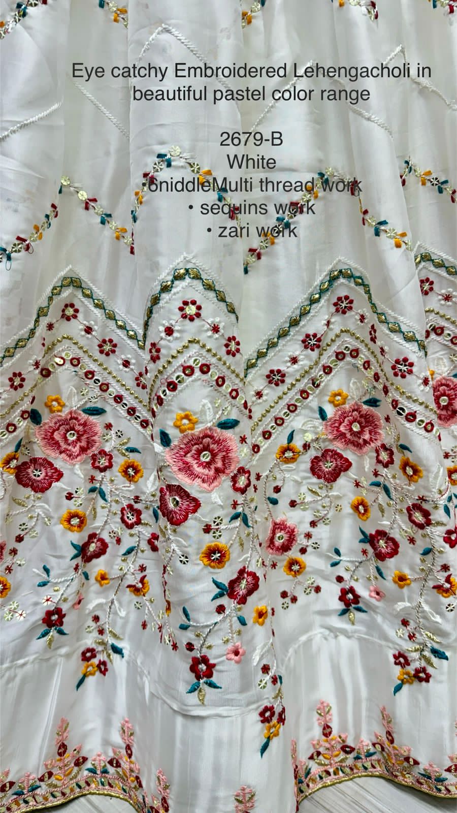 Beautiful Designer Bridal Rangoli Silk Lehenga Choli