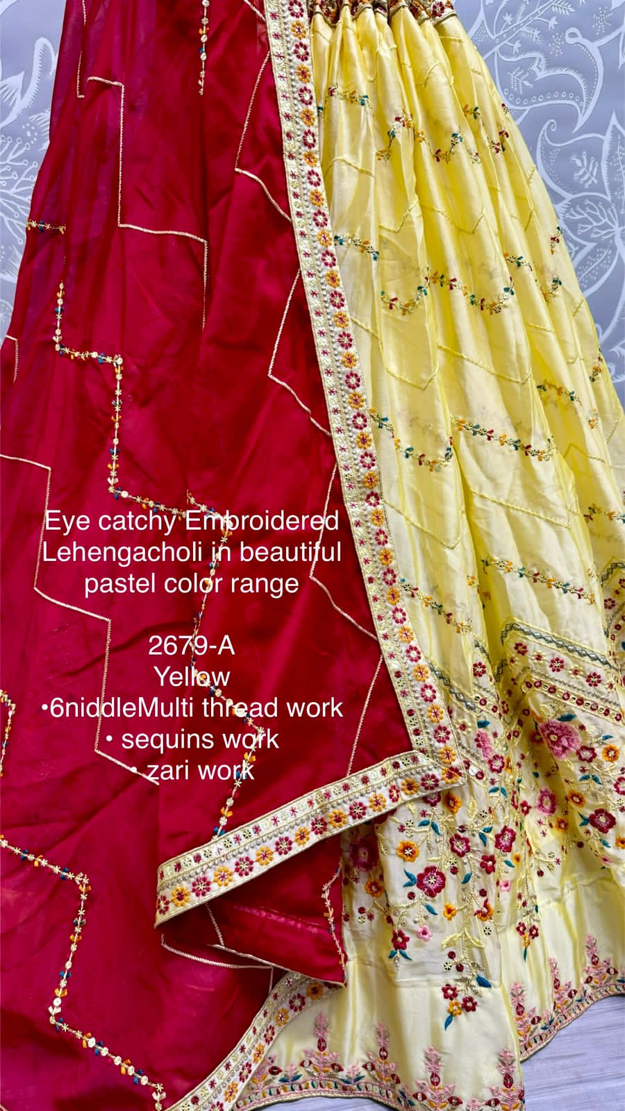 Beautiful Designer Bridal Rangoli Silk Lehenga Choli