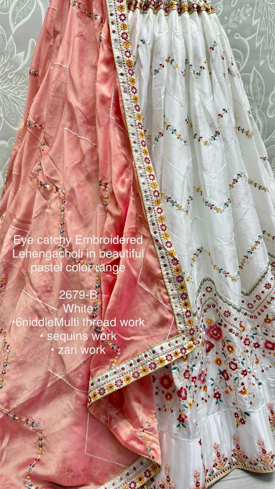 Beautiful Designer Bridal Rangoli Silk Lehenga Choli