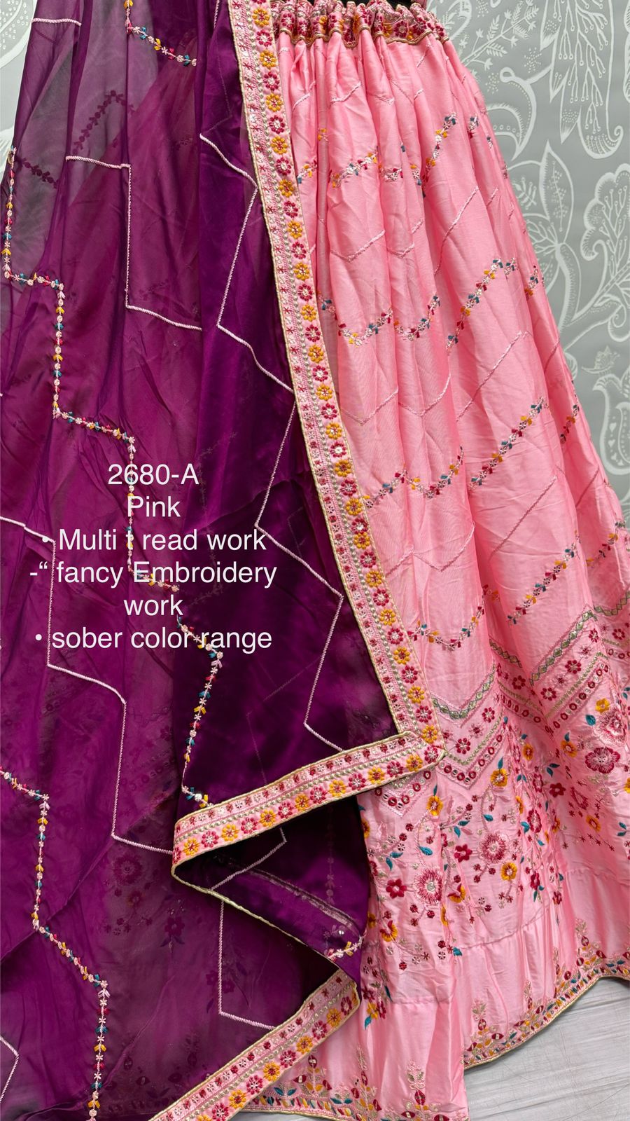 Beautiful Designer Bridal Rangoli Silk Lehenga Choli