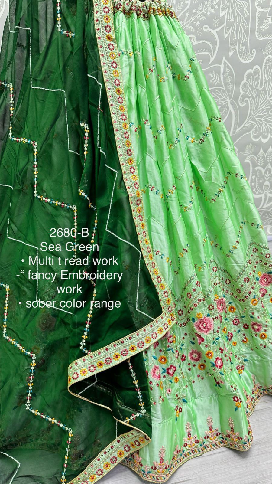 Beautiful Designer Bridal Rangoli Silk Lehenga Choli