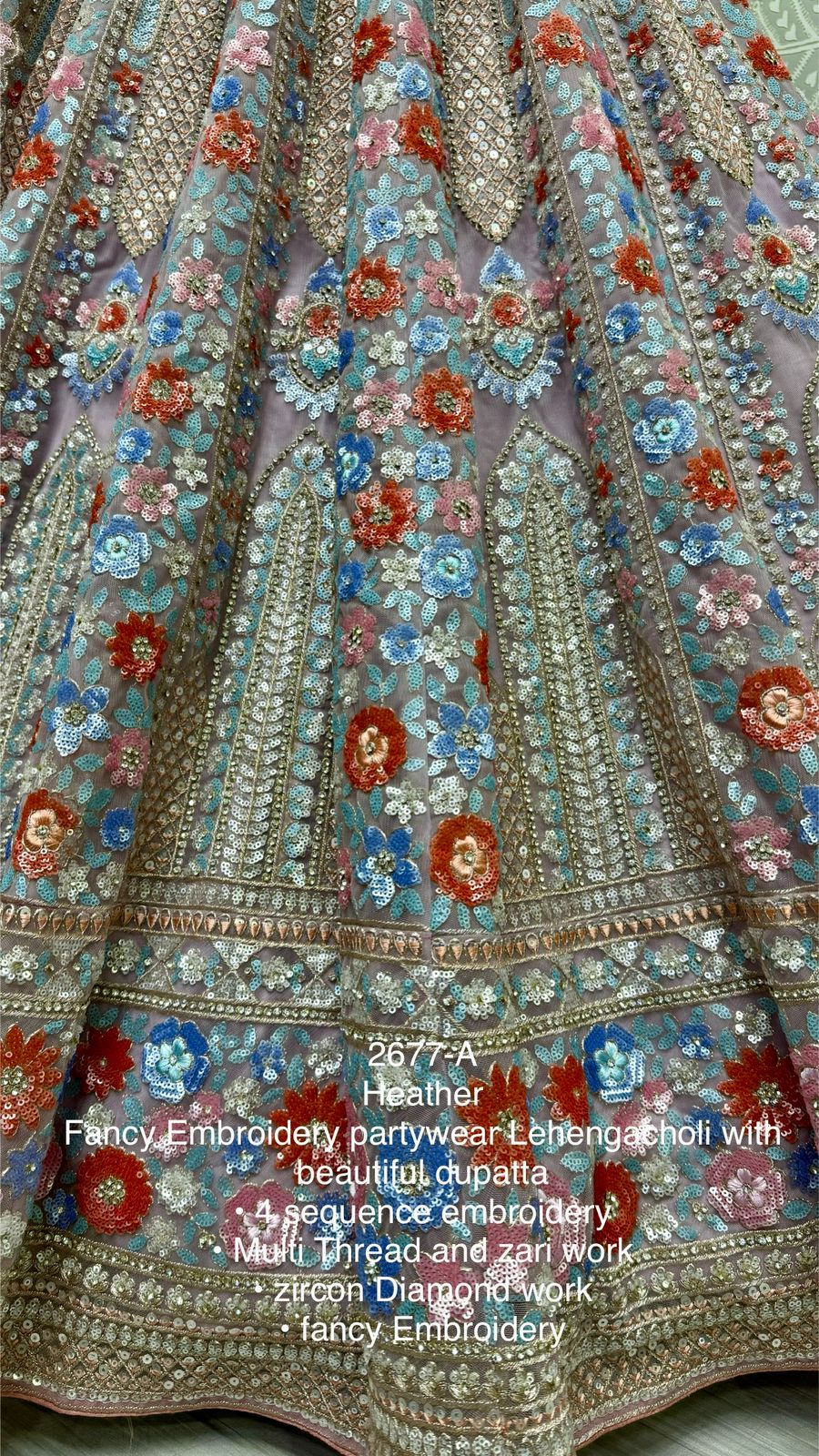 Beautiful Designer Bridal Heavy Net With Sequence Lehenga Choli