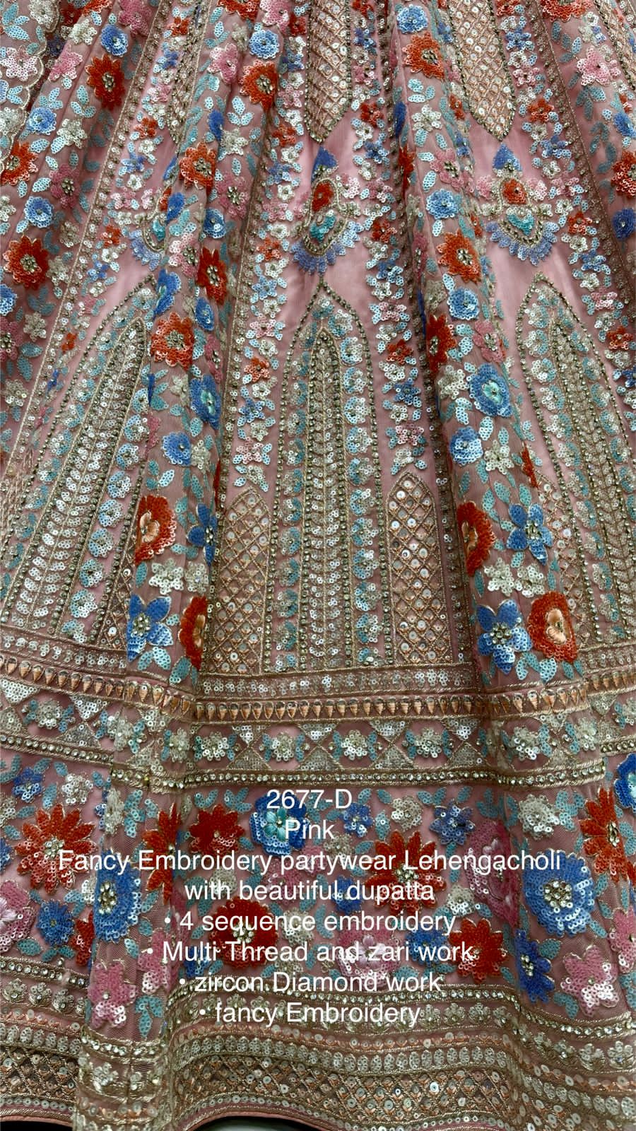 Beautiful Designer Bridal Heavy Net With Sequence Lehenga Choli