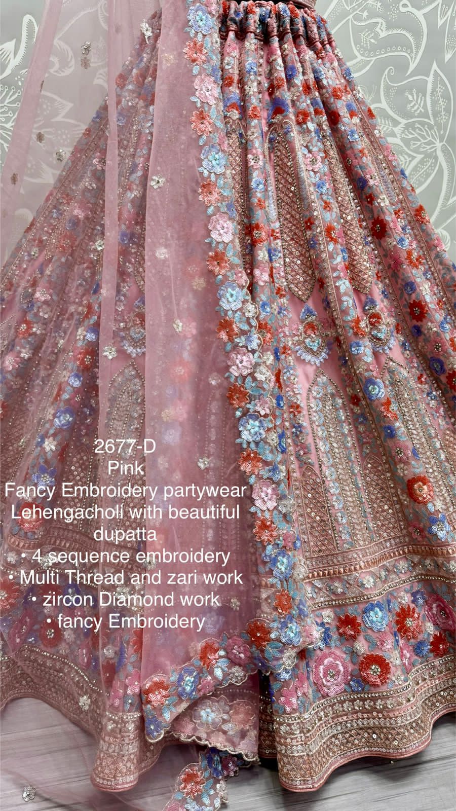 Beautiful Designer Bridal Heavy Net With Sequence Lehenga Choli