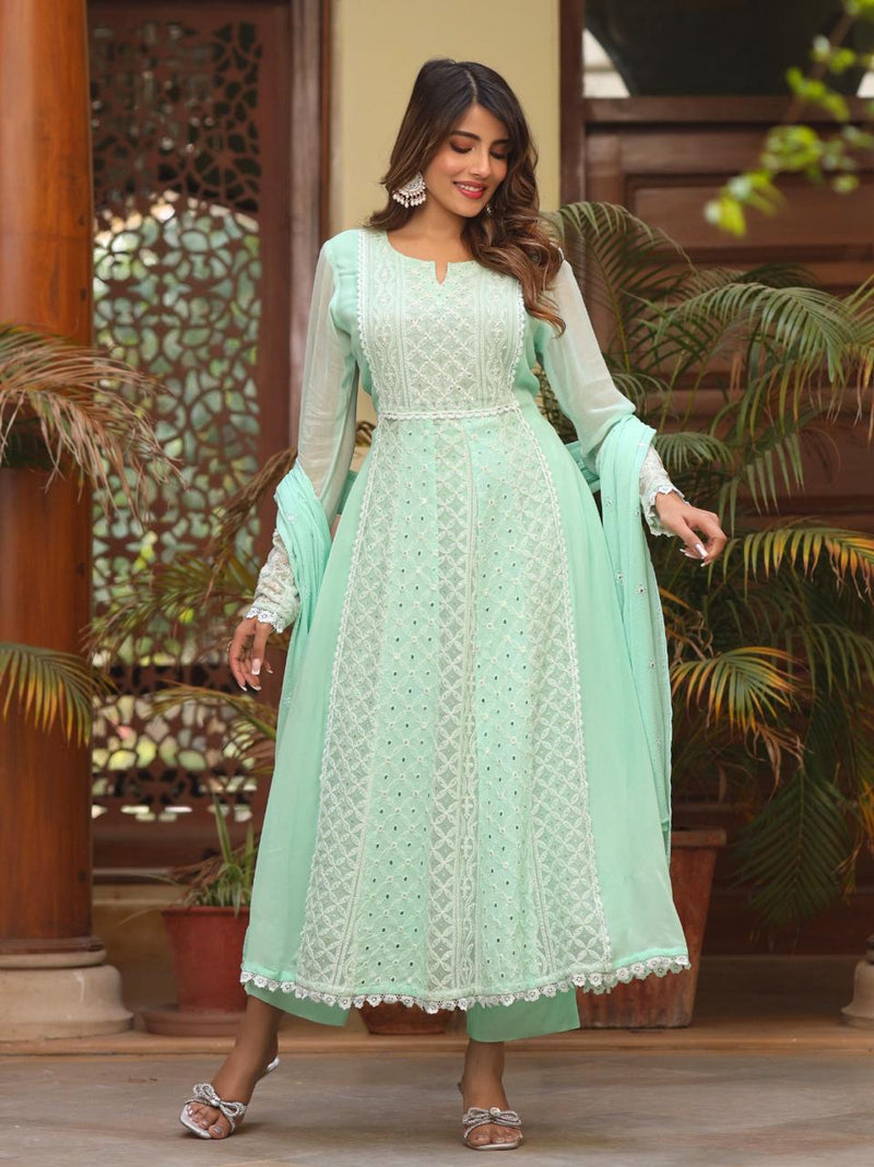 Beautiful Designer Summer Special Chiffon Anarkali Salwar Suit