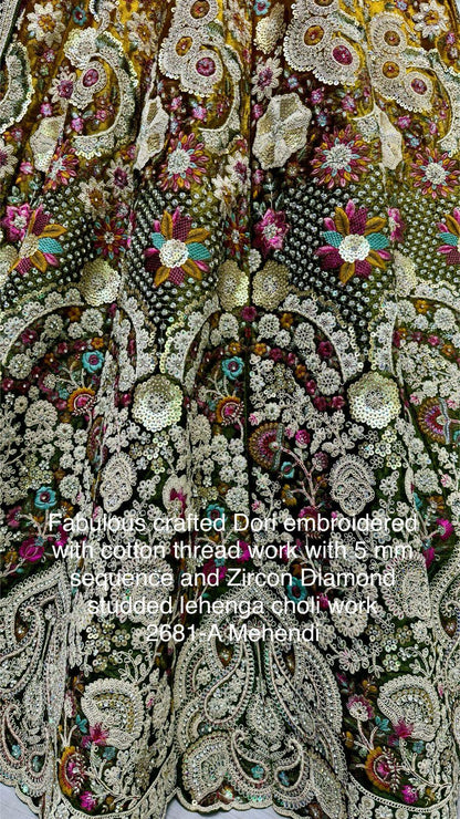 Beautiful Designer Bridal Heavy Velvet With Sequence Lehenga Choli