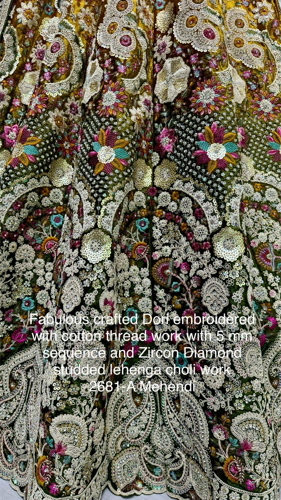 Beautiful Designer Bridal Heavy Velvet With Sequence Lehenga Choli