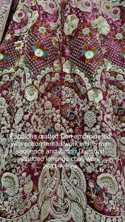 Beautiful Designer Bridal Heavy Velvet With Sequence Lehenga Choli