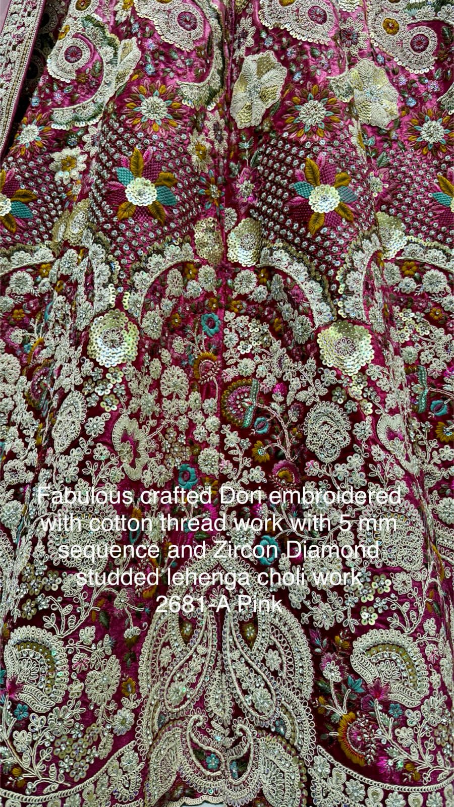 Beautiful Designer Bridal Heavy Velvet With Sequence Lehenga Choli