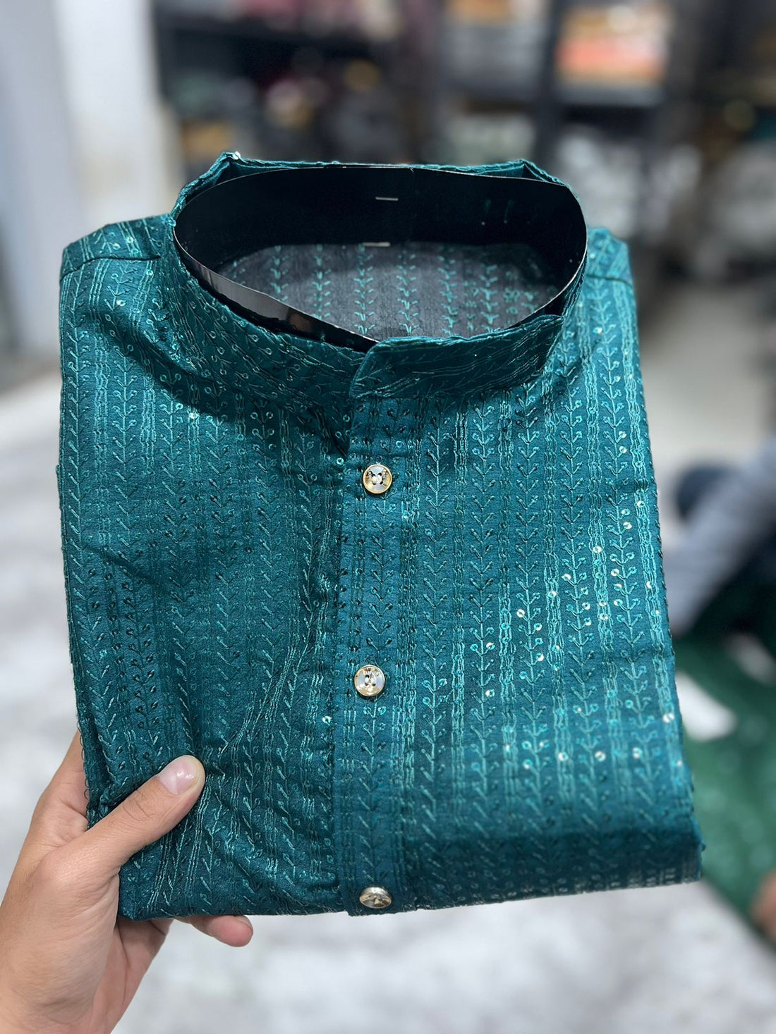 Beautiful Party Wear Banglori Sequence Kurta Pajama With Koti Jacket