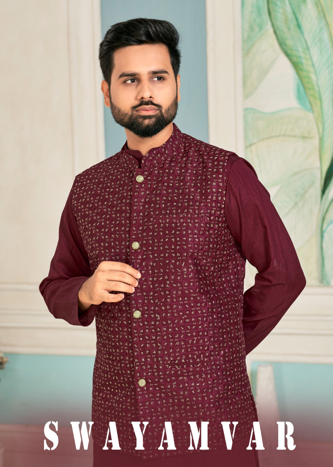 Beautiful Party Wear Kurta Pajama With Koti Jacket