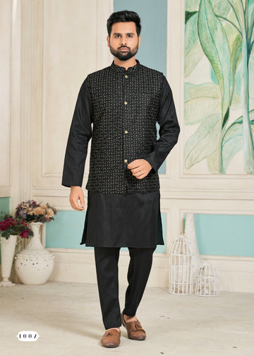 Beautiful Party Wear Kurta Pajama With Koti Jacket