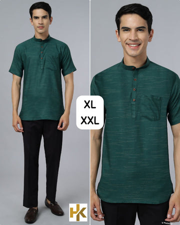Beautiful Party Wear Short Khadhi Kurta With Pocket