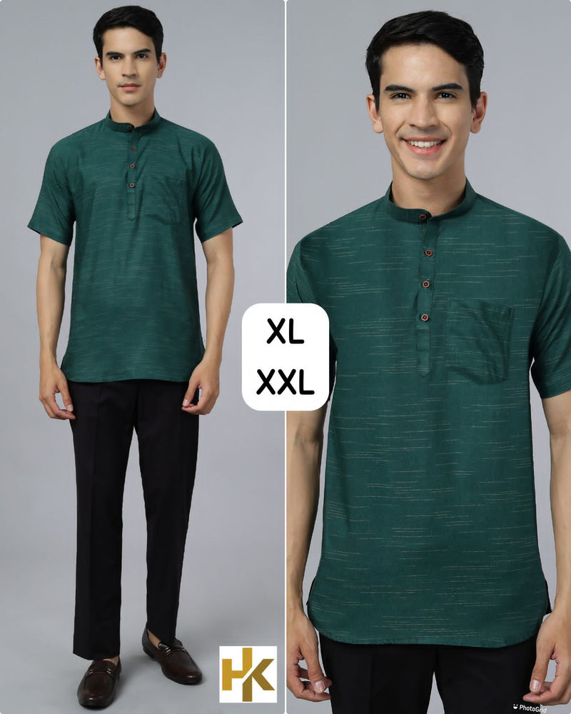 Beautiful Party Wear Short Khadhi Kurta With Pocket