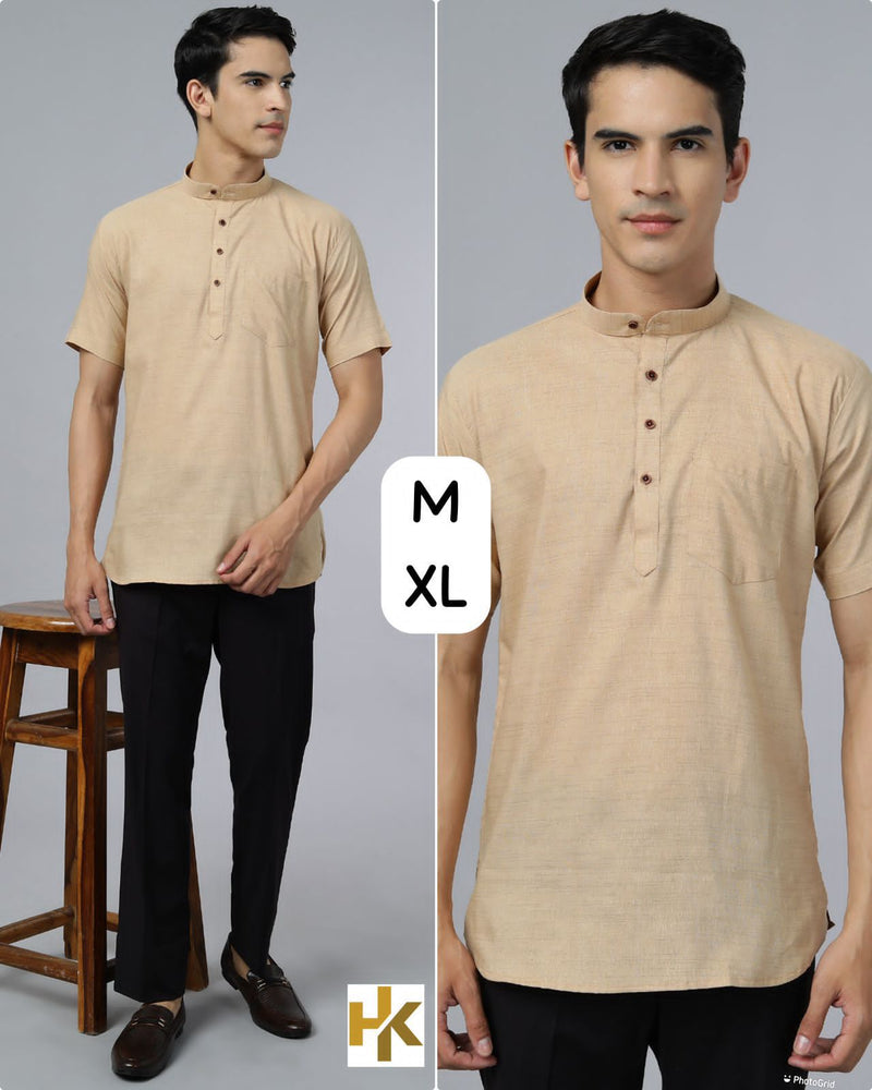 Beautiful Party Wear Short Khadhi Kurta With Pocket