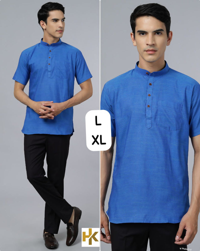 Beautiful Party Wear Short Khadhi Kurta With Pocket