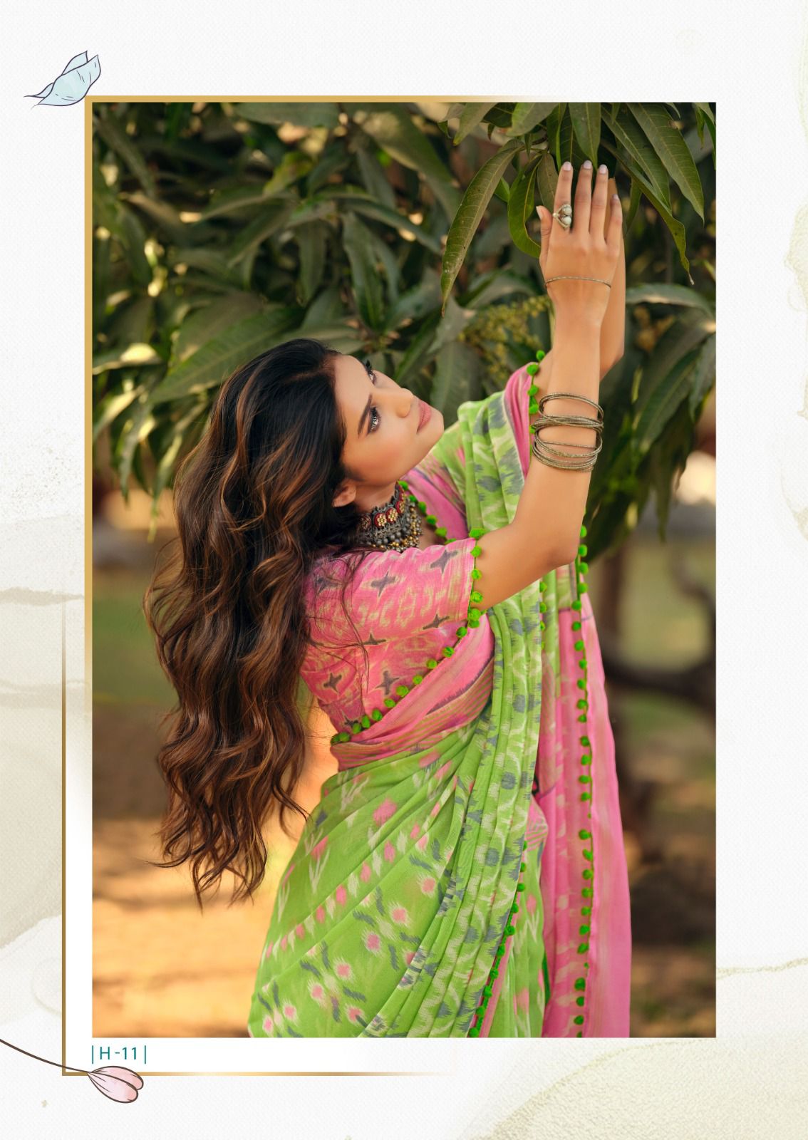 Beautiful Designer Summer Special Mul Mul Cotton With Pum Pum Saree